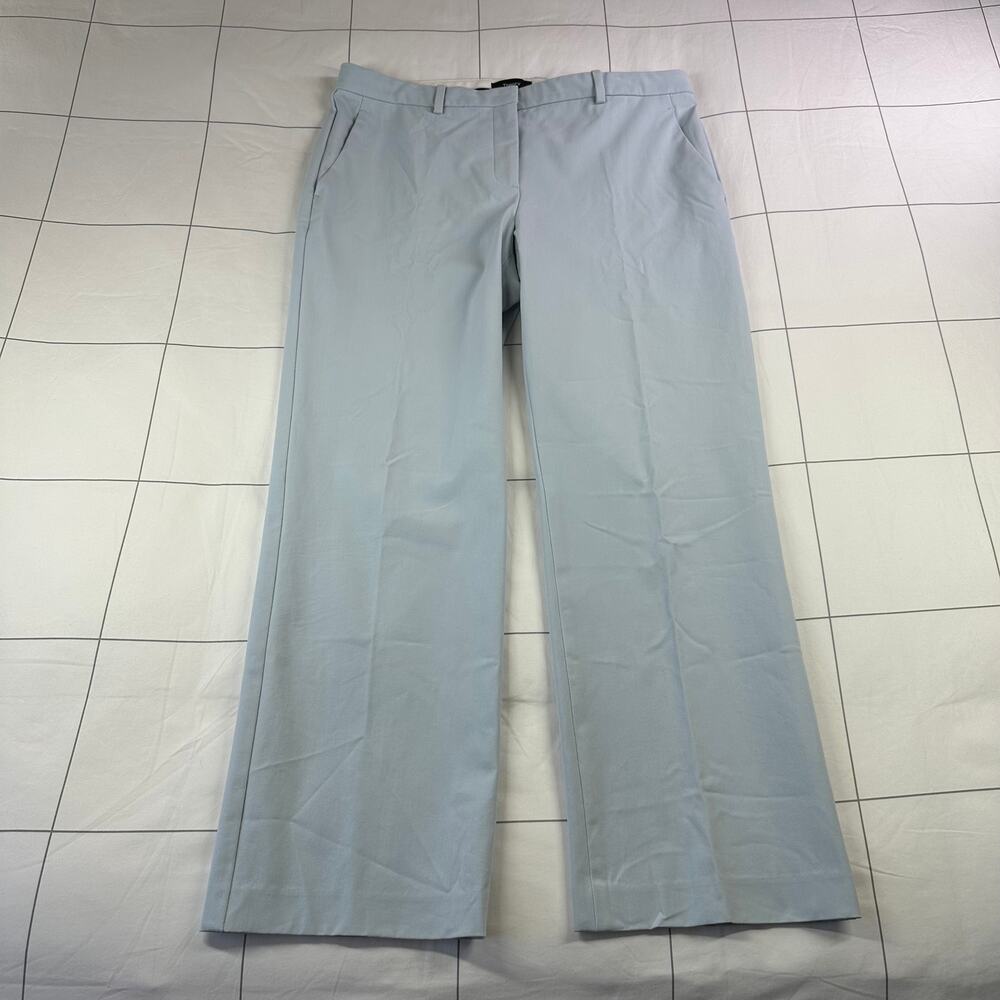 Theory Light Blue Cropped Wide-Leg Pants